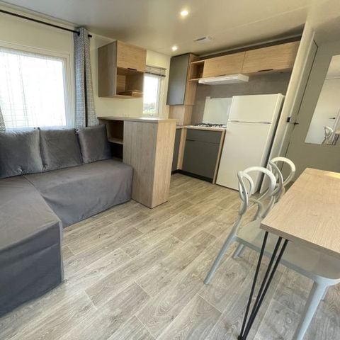 Mobilheim 6 Personen - Komfort 35M2 (3Sch-6Pers) + überdachte Terrasse