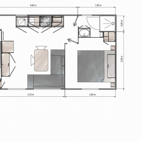 Mobilheim 4 Personen - PREMIUM