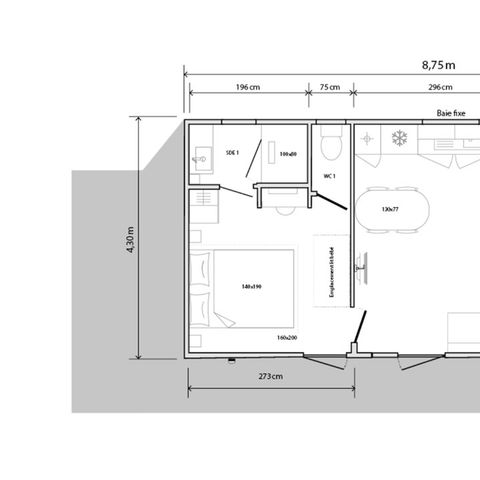 Mobilheim 4 Personen - 2 Zimmer O'Hara 865