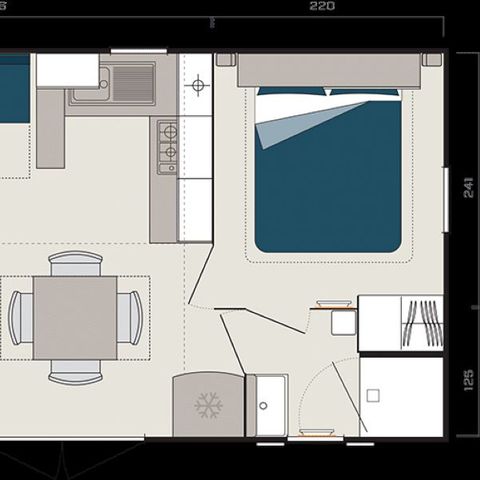 Mobilheim 6 Personen - Super Cordelia 3 Schlafzimmer