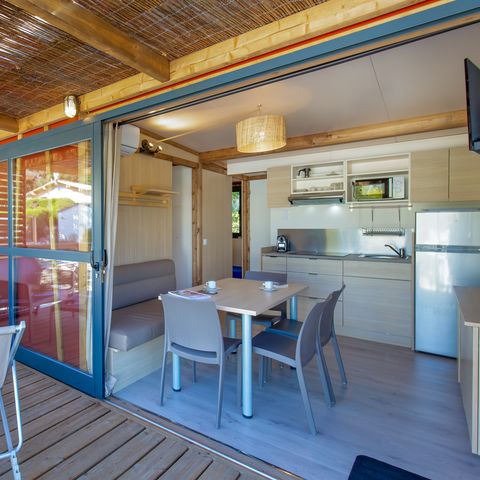 Chalet 4 Personen - Chalet Mistral 25m² - klimatisiert - 2 Zimmer - Terrasse 12m² 4/5 pers.