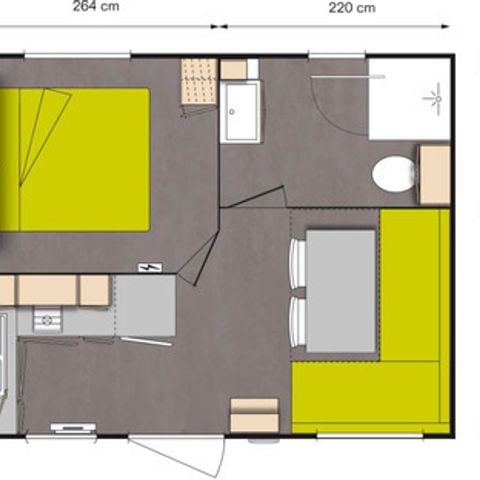 Mobilheim 2 Personen - 19m² 1Zimmer