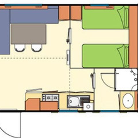 Mobilheim 4 Personen - 23m² 2Zimmer