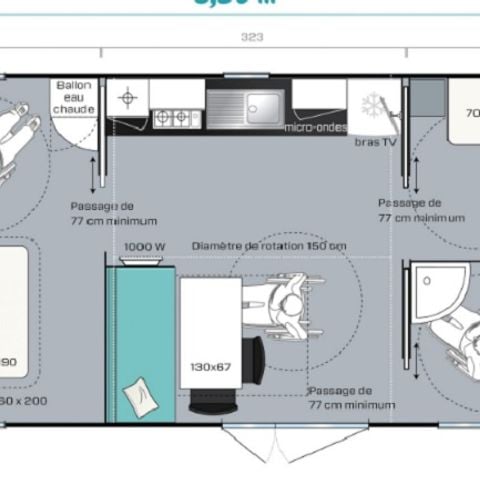 Mobilheim 4 Personen - MH OSTADARA 4 pers PMR