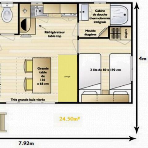 Mobilheim 4 Personen - MH2 4 pers 24 m2