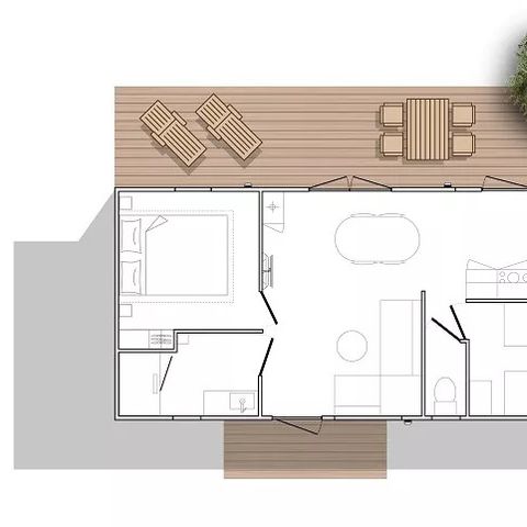 Mobilheim 4 Personen - Sunelia Luxe 32m² 2 Schlafzimmer - Klimatisiert