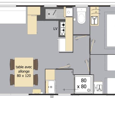 Mobilheim 8 Personen - Komfort + 4 CH XXL