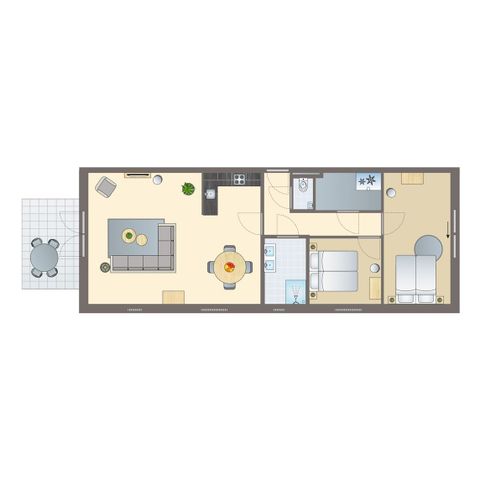 Apartement 4 Personen - 4-Personen-Herrenhaus-Ferienwohnung