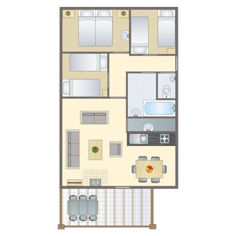 Bungalow 6 Personen - 6C2