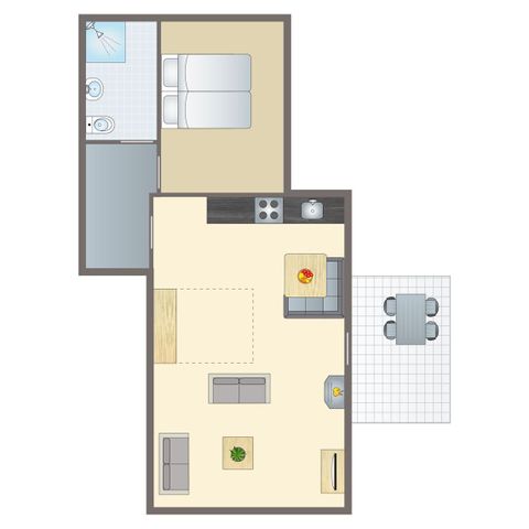 Apartement 4 Personen - 4-Personen-Ferienwohnung