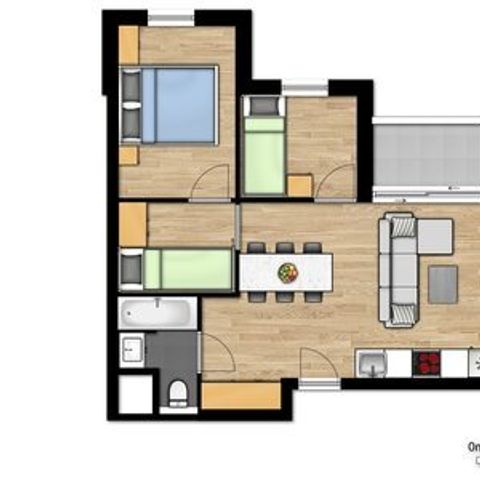 Apartement 6 Personen - Komfort | Schlafzimmer - Schlafsofa