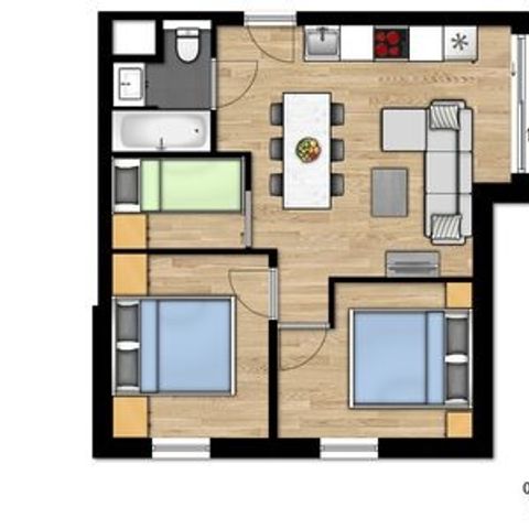 Apartement 6 Personen - Comfort Suite | 2 Schlafzimmer + Schlafbereich