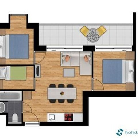 Apartement 6 Personen - Comfort Suite | 2 Schlafzimmer + Schlafbereich