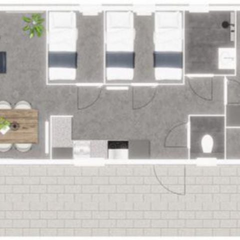 LODGE 6 Personen - Premium Lodge I 6 Personen (60 m²) - Mit Klimaanlage