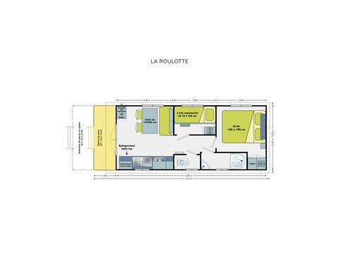 AUßERGEWÖHNLICHE UNTERKUNFT 4 Personen - LA ROULOTTE - 2 Schlafzimmer