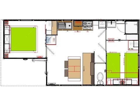 Mobilheim 4 Personen - Borneo