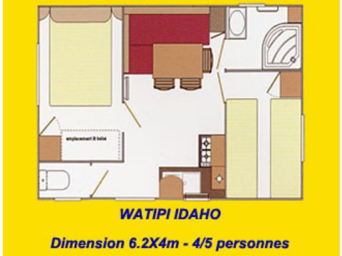 Mobilheim 4 Personen - IDAHO 2 Schlafzimmer - TV