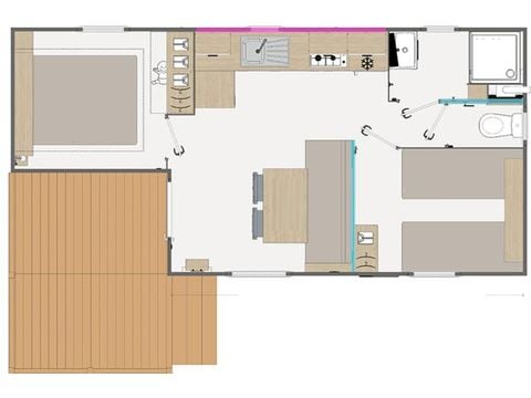 Mobilheim 4 Personen - 2 Zimmer