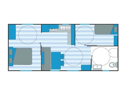 Mobilheim 4 Personen - PMR - 2 Schlafzimmer