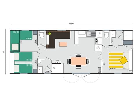 Mobilheim 6 Personen - Charmette 6 PERS