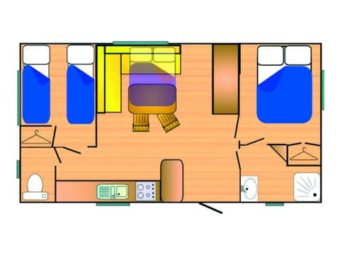 Mobilheim 6 Personen - Groß 750-2 CD