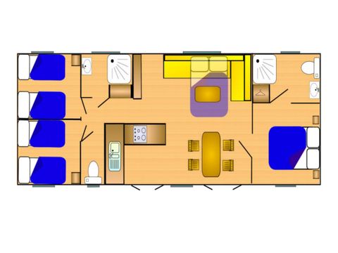 Mobilheim 8 Personen - Riviera 1050-3 CD