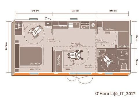 Mobilheim 6 Personen - CHATAIGNIER - PMR - 2 Schlafzimmer