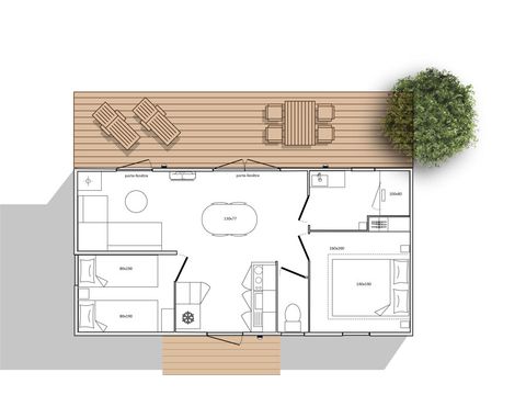 Mobilheim 5 Personen - Mobilheim Privilège - 2 Zimmer