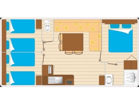 Mobilheim 8 Personen - Loisir 3 Zimmer 30m²