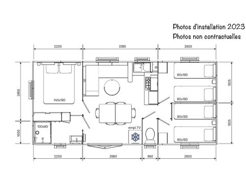 Mobilheim 6 Personen - Ciela Confort - 3 Zimmer