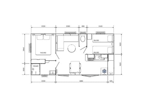 Mobilheim 4 Personen - Ciela Confort - 2 Zimmer