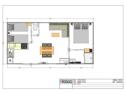 Mobilheim 4 Personen - Ciela Privilège - 2 Schlafzimmer - Grill