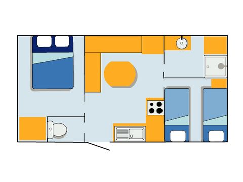 Mobilheim 4 Personen - KOMFORT