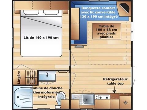 Mobilheim 2 Personen - Eco 1Sch 2 Personen