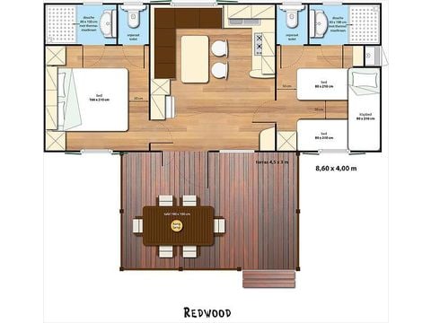 Mobilheim 5 Personen - SunLodge Redwood