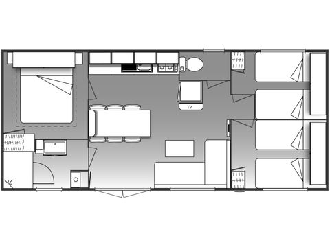 Mobilheim 6 Personen - ACAPULCO 3CH - 3 Schlafzimmer