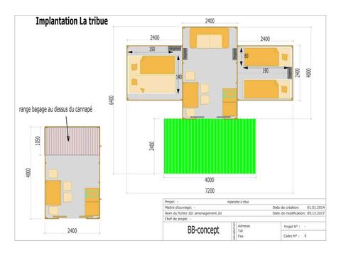 SafariZelt 4 Personen - Tribu Lodge (ohne Sanitäranlagen)