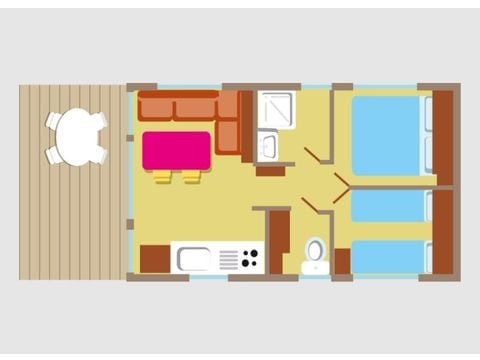 Mobilheim 4 Personen - Cocoon+ 4 Person 2 Zimmer 24m²