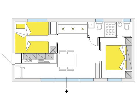 Mobilheim 5 Personen - Giotto Plus (Comfort)