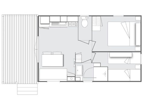 Mobilheim 4 Personen - Cocoon 4 Personen 2 Zimmer 24m²