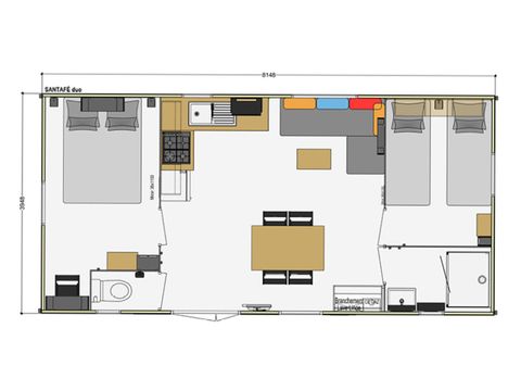 Mobilheim 6 Personen - STANDARD 27M²