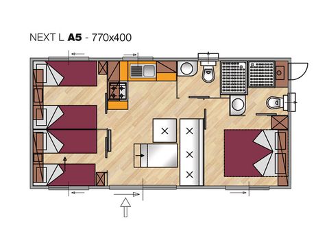 Mobilheim 4 Personen - KOMPAKT