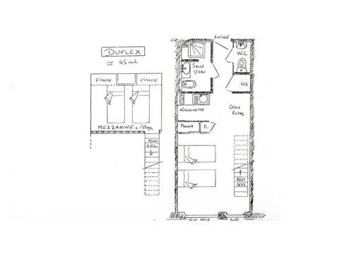 Studio 4 Personen - Duplex - Meerblick